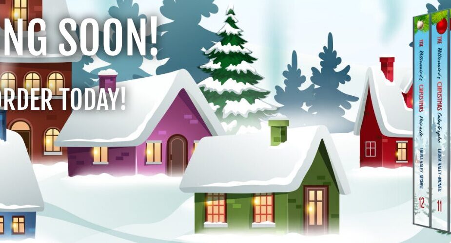 Festive boxed set of billionaire romance books, perfect for a sweet Christmas escape in July.